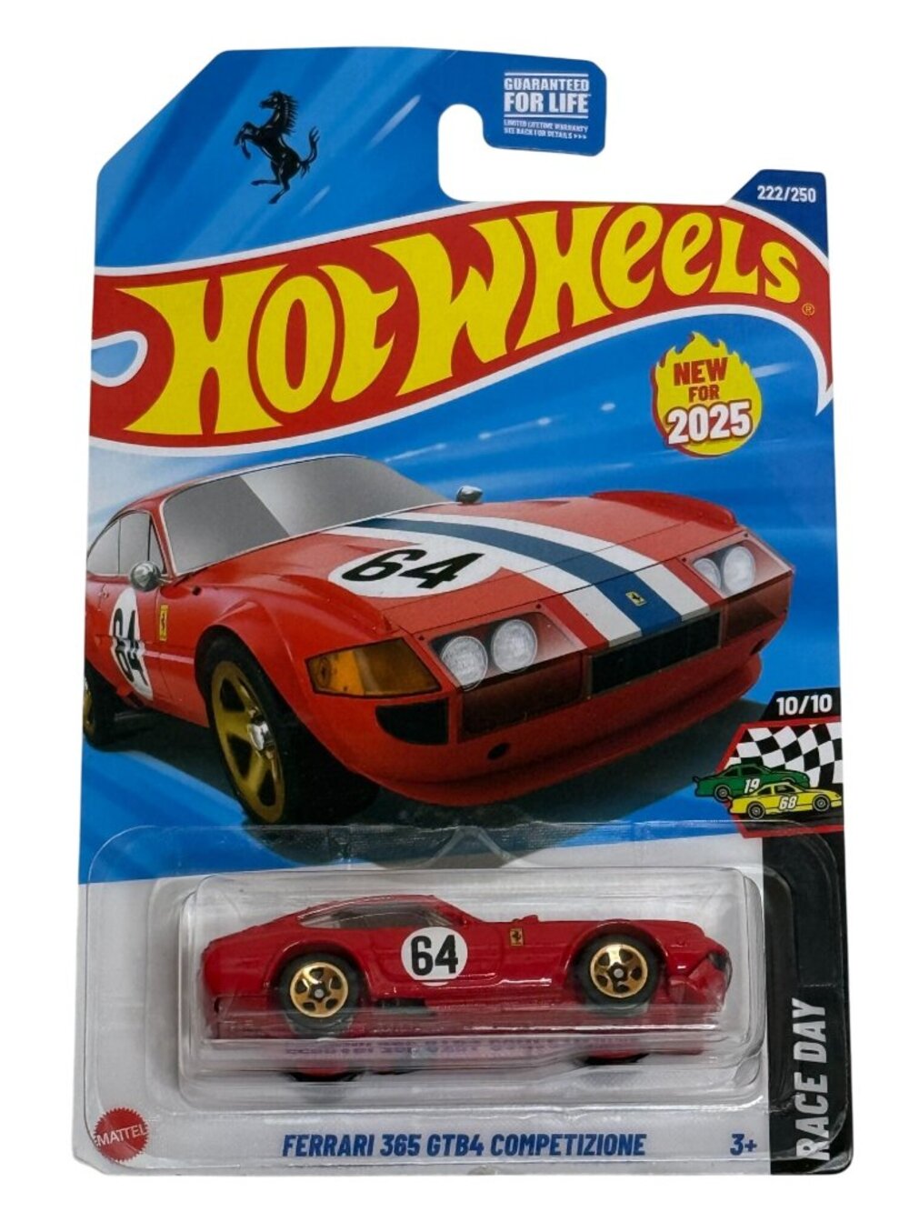 Hot Wheels 2025 Ferrari 365 GTB4 Competizione Race Day 222/250 Red